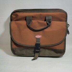 Bucket Boss Contractors Briefcase Messenger Bag Olive Green/Camel Brown